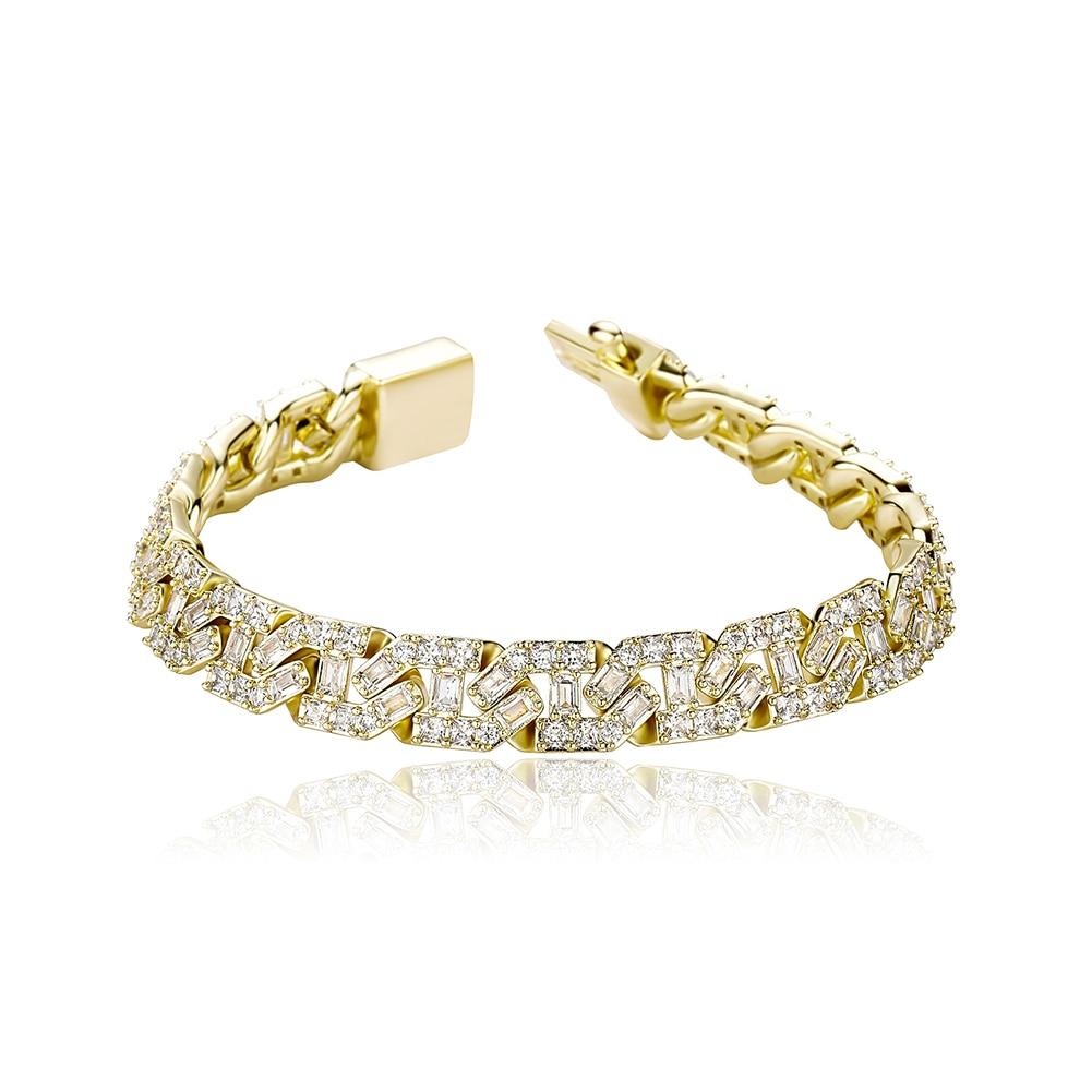 9mm Baguette Link Bracelet 14K - ICECI