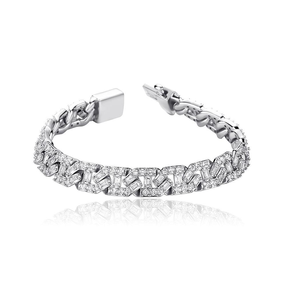 9mm Baguette Link Bracelet 14K - ICECI