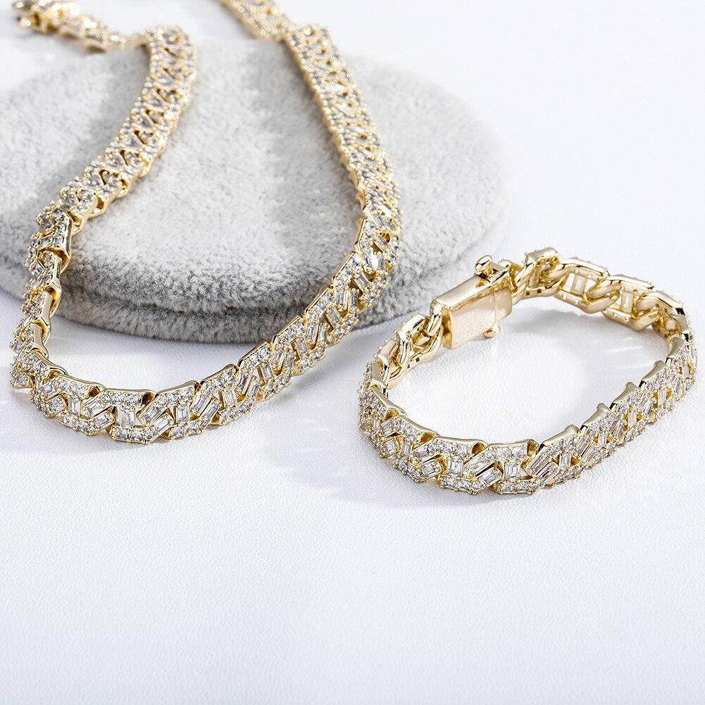 9mm Baguette Link Bracelet 14K - ICECI