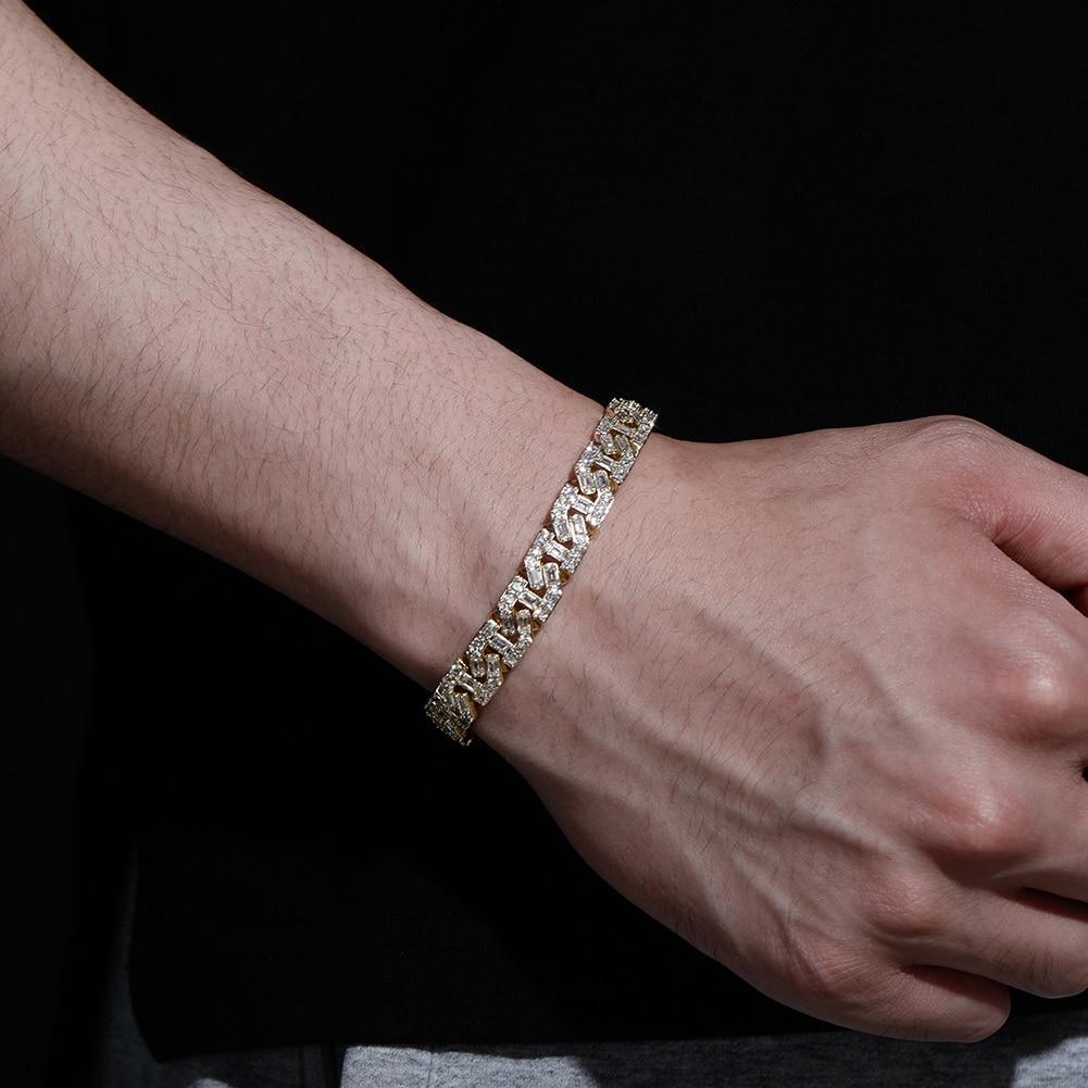 9mm Baguette Link Bracelet 14K - ICECI