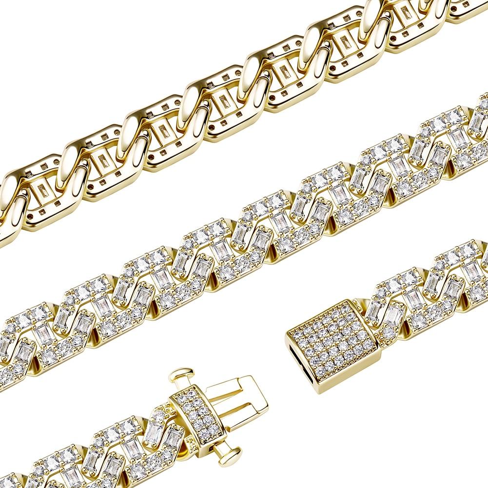 9mm Baguette Link Chain 14K - ICECI