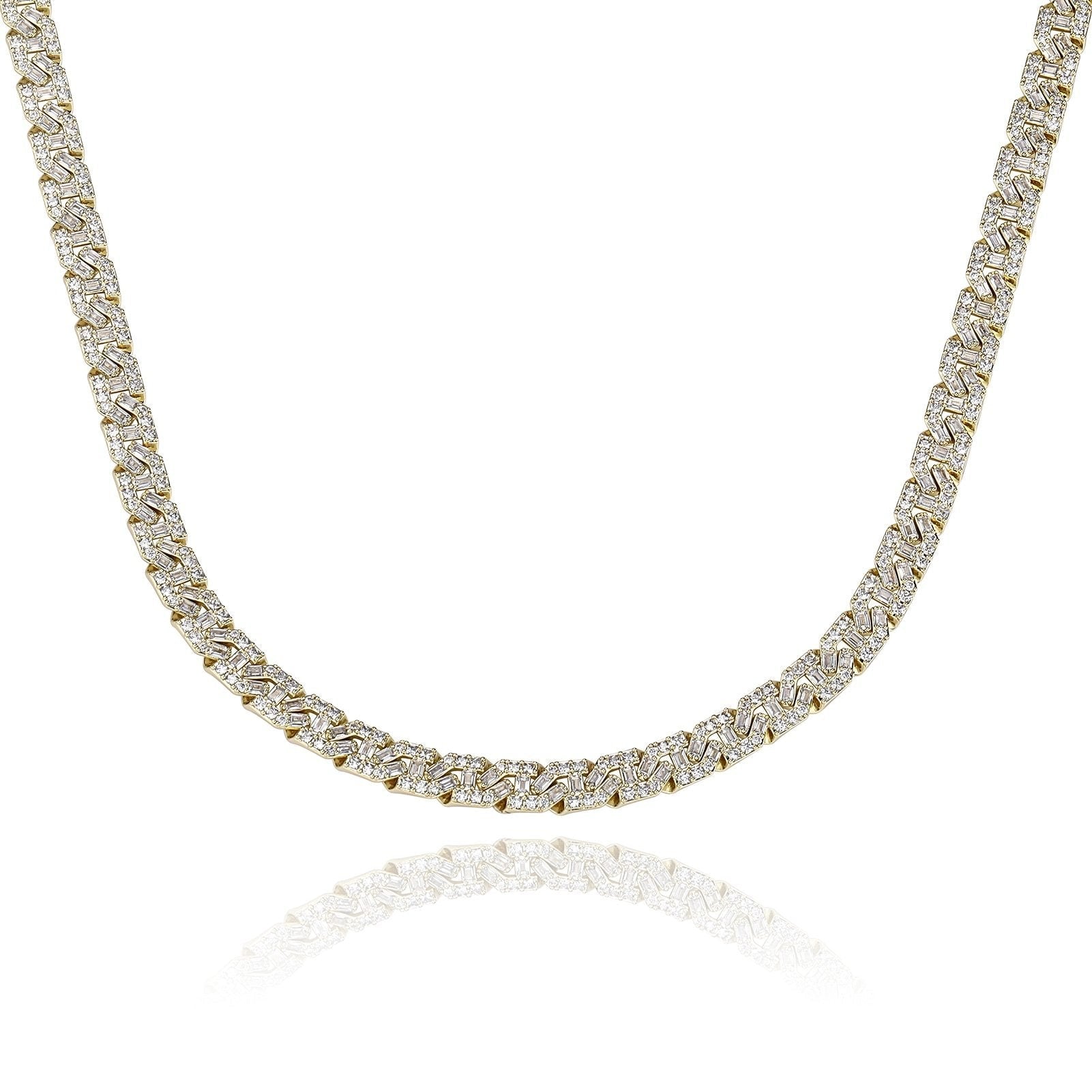 9mm Baguette Link Chain 14K - ICECI