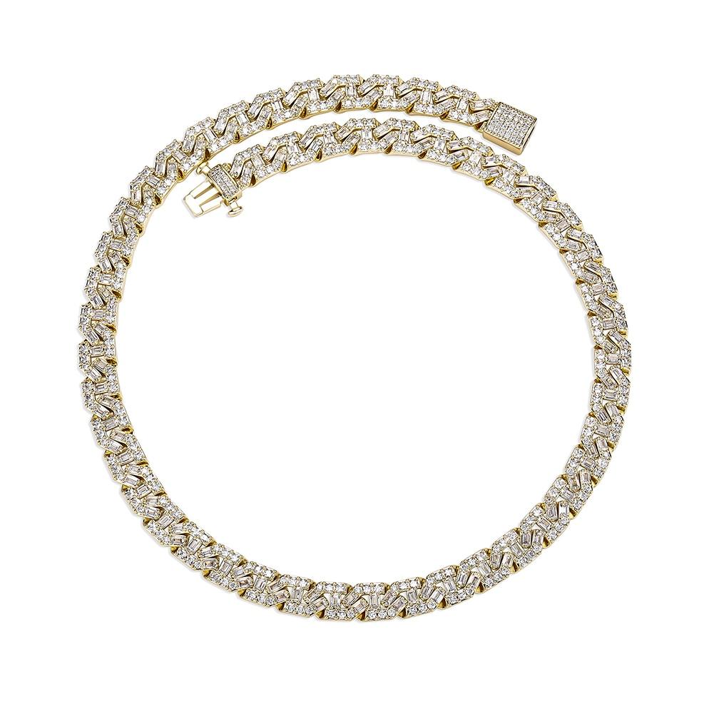 9mm Baguette Link Chain 14K - ICECI