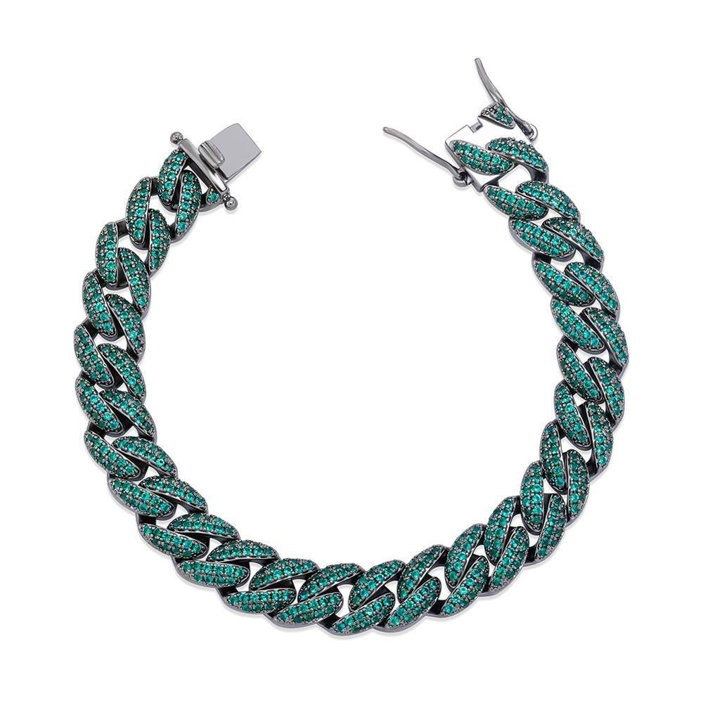 9mm Iced Cuban Link Bracelet 14K - ICECI