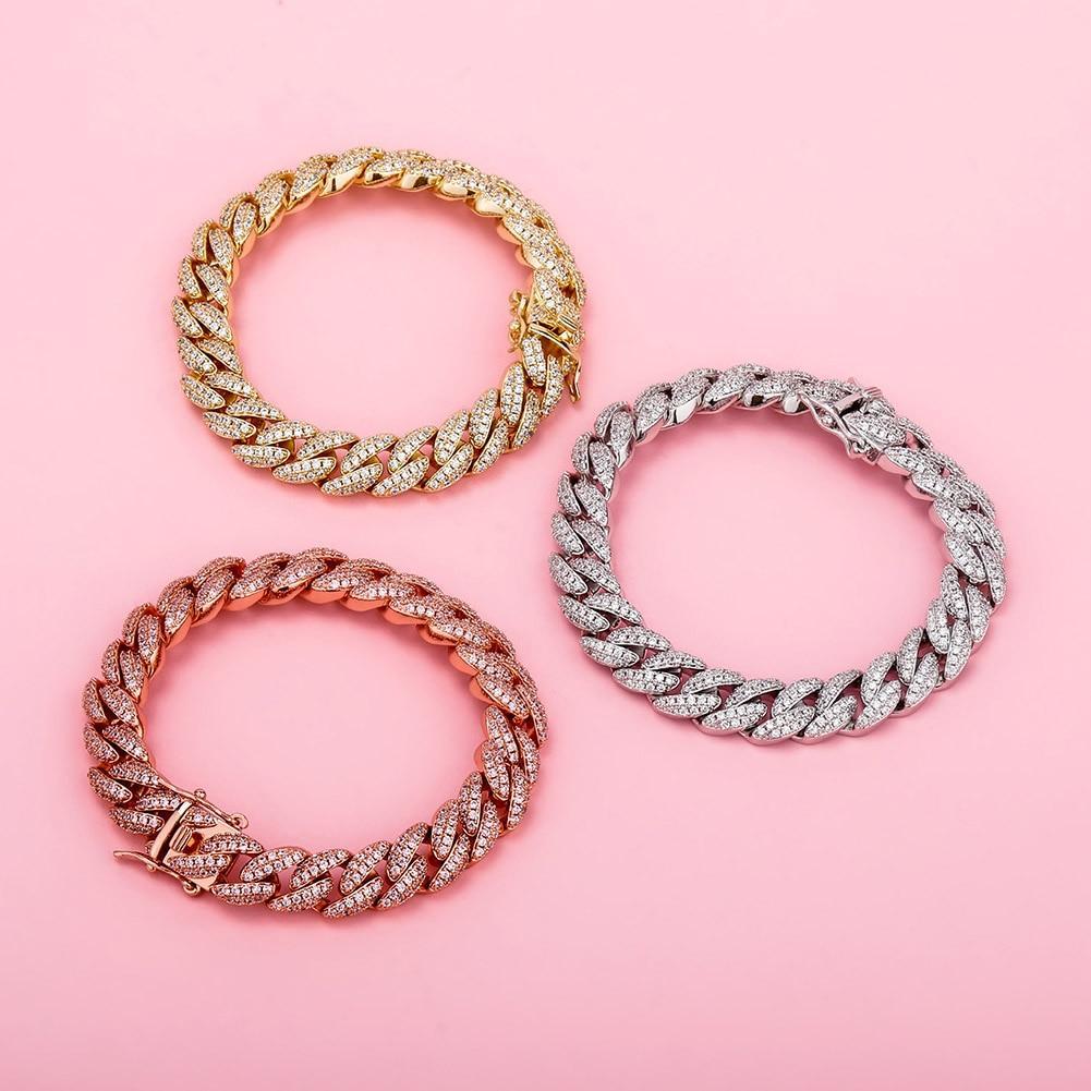 9mm Iced Cuban Link Bracelet 14K - ICECI