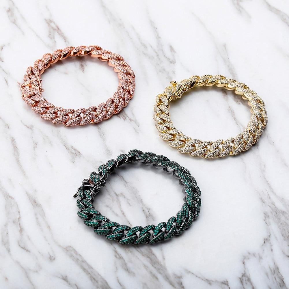 9mm Iced Cuban Link Bracelet 14K - ICECI