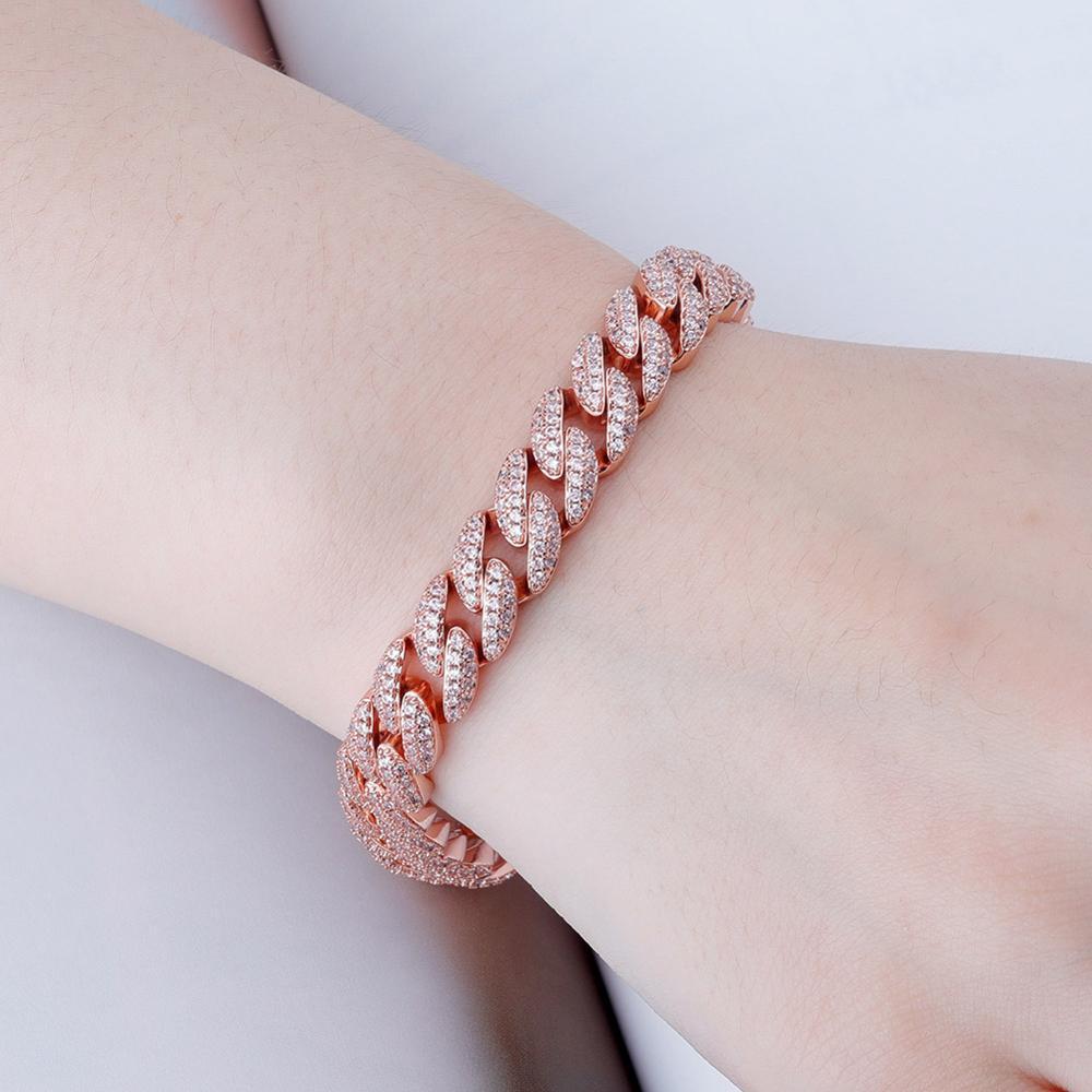 9mm Iced Cuban Link Bracelet 14K - ICECI