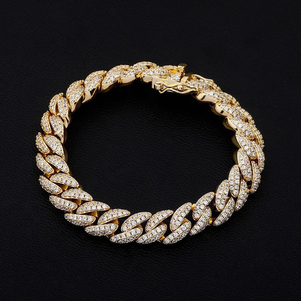 9mm Iced Cuban Link Bracelet 14K - ICECI