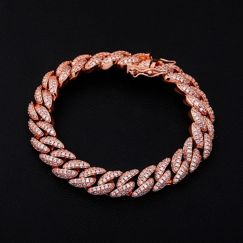 9mm Iced Cuban Link Bracelet 14K - ICECI