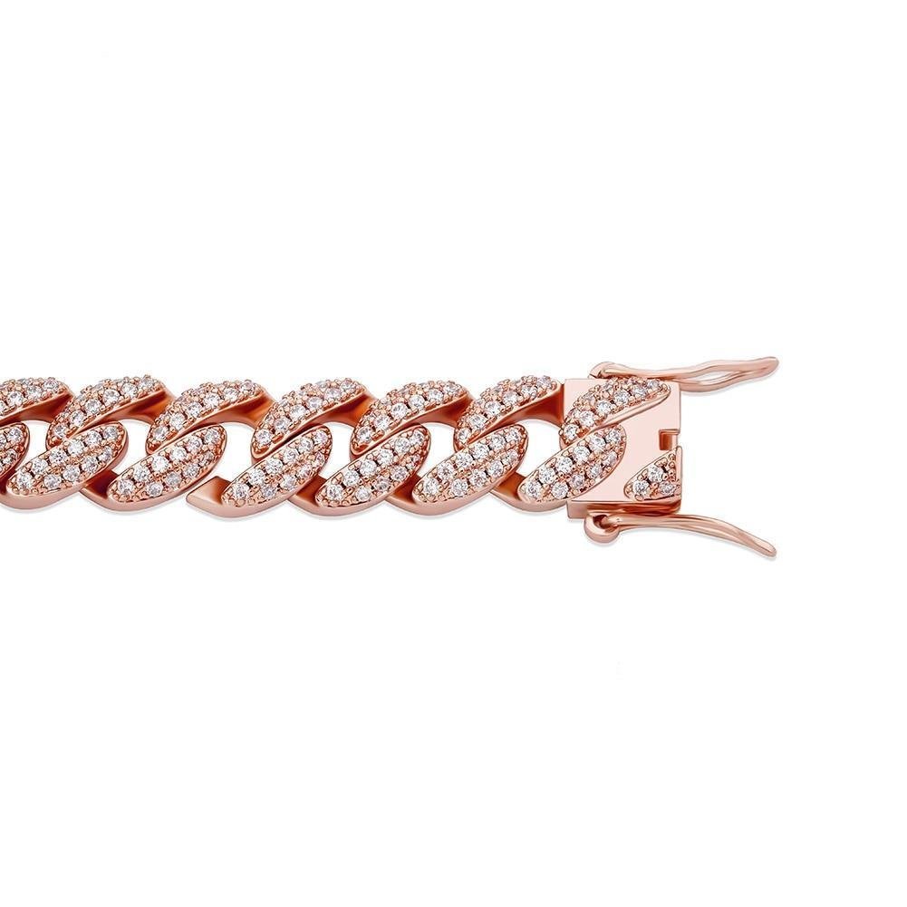 9mm Iced Cuban Link Bracelet 14K - ICECI