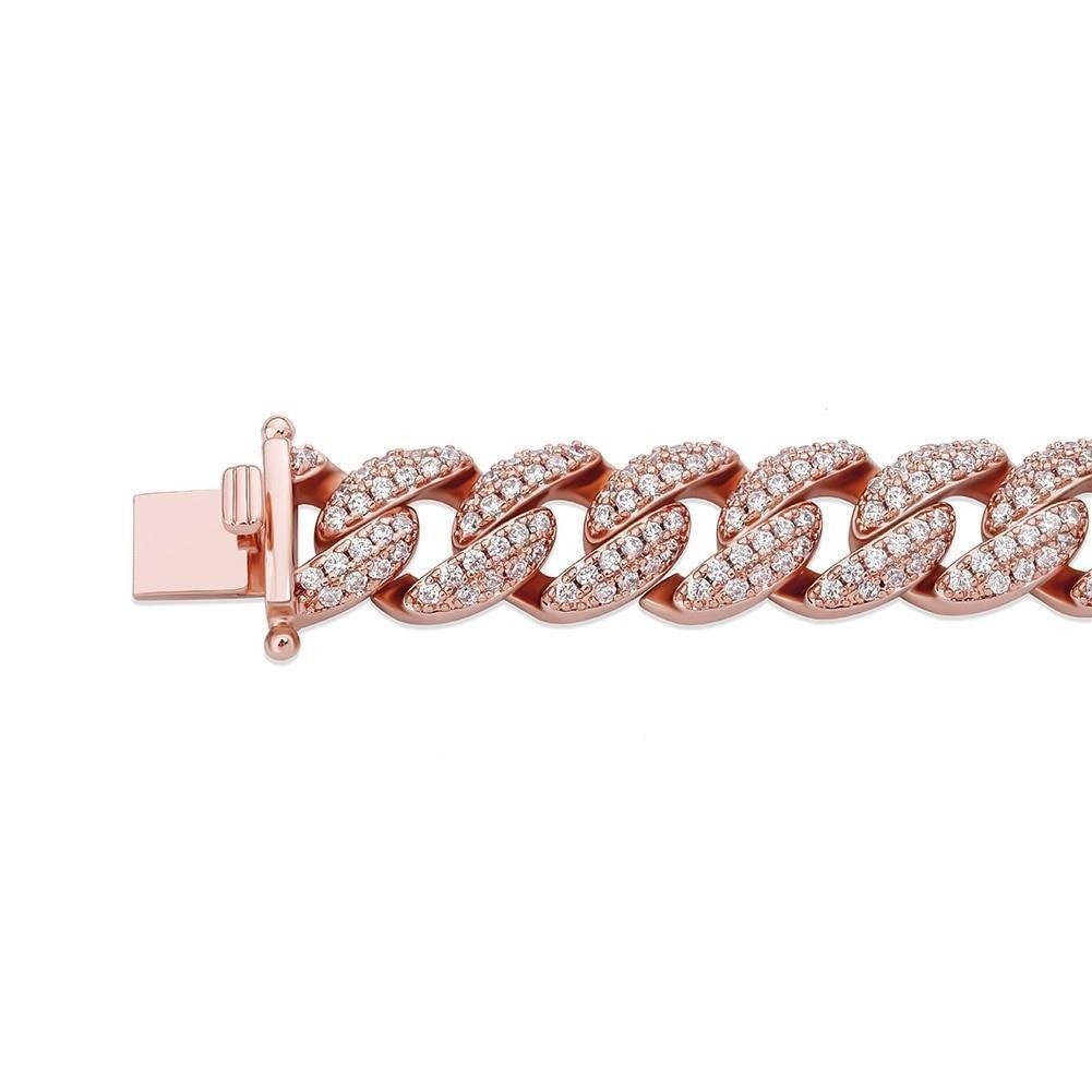 9mm Iced Cuban Link Bracelet 14K - ICECI