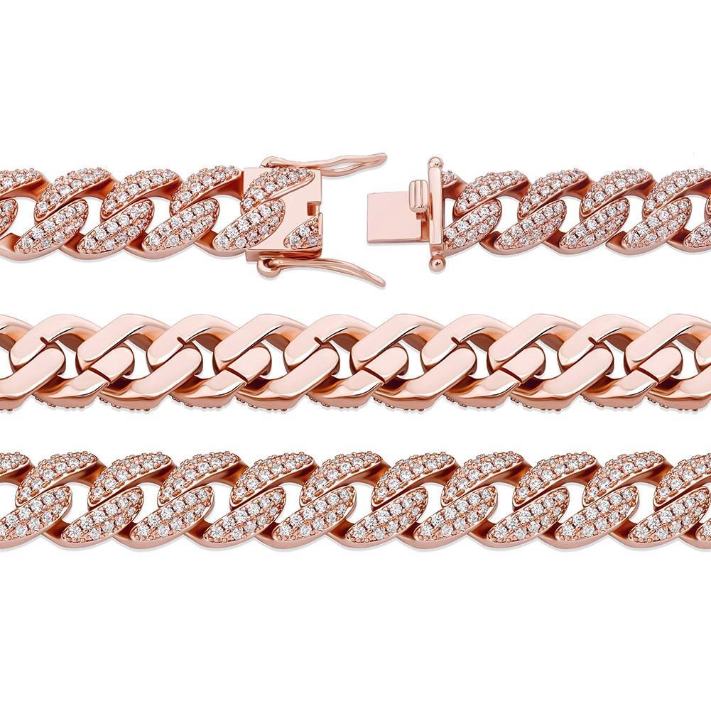 9mm Iced Cuban Link Bracelet 14K - ICECI