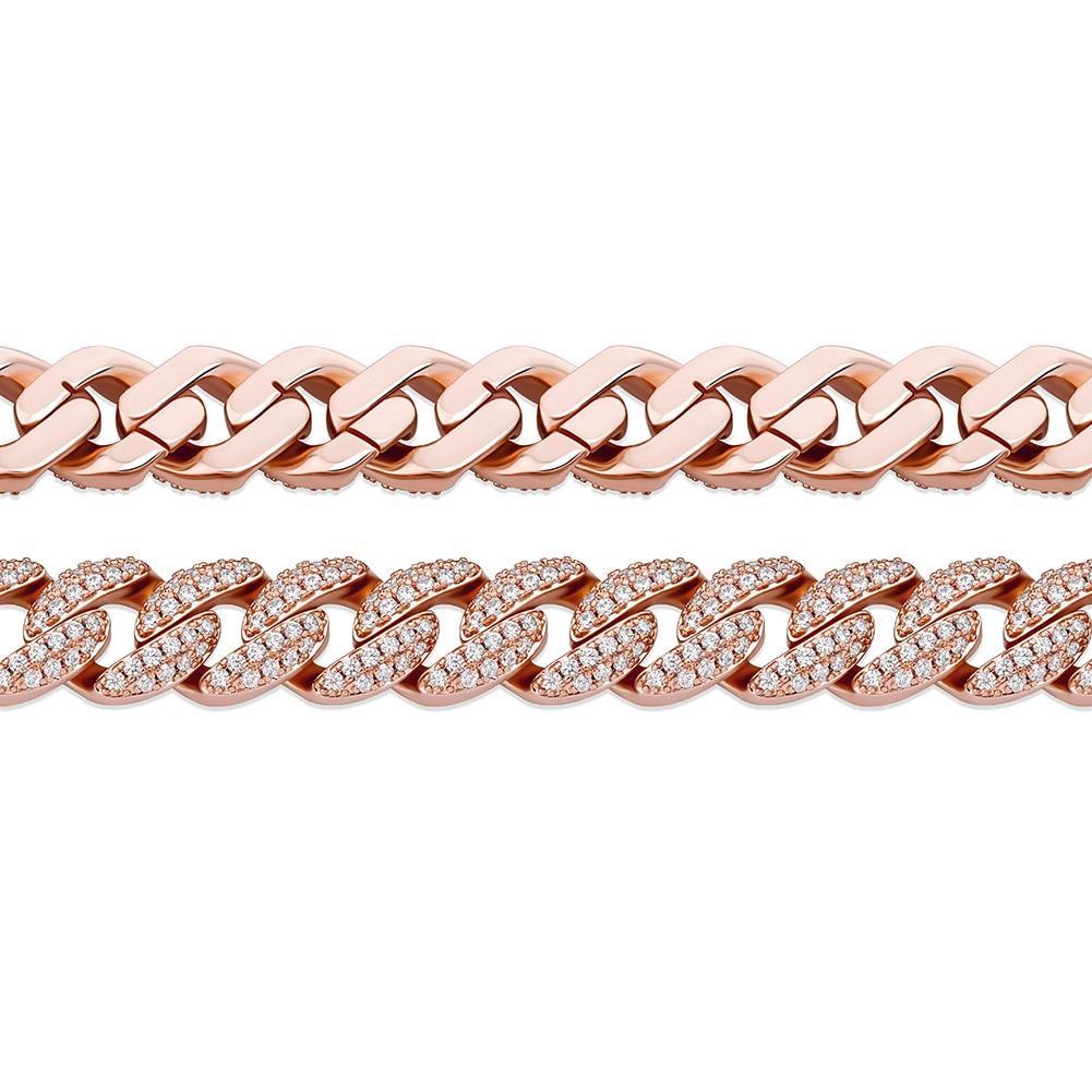 9mm Iced Cuban Link Bracelet 14K - ICECI