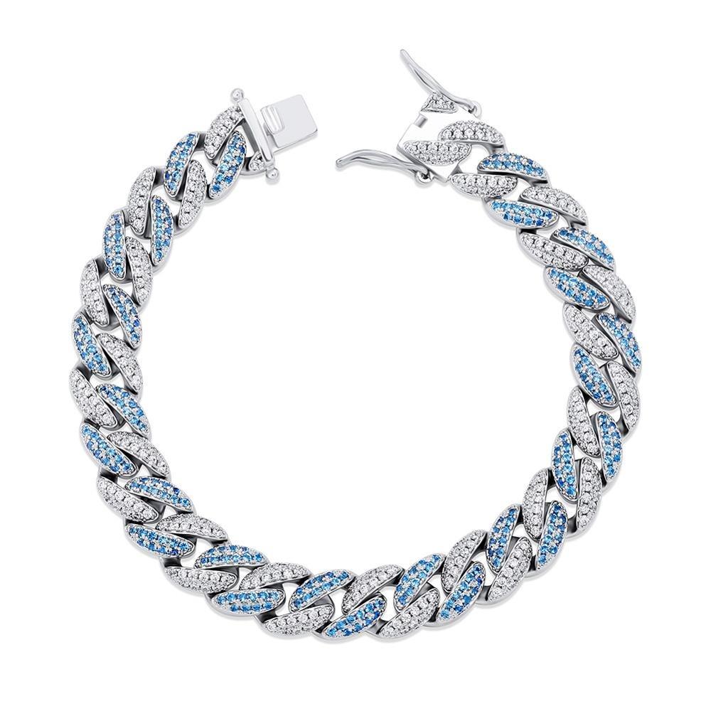 9mm Iced Cuban Link Bracelet 14K - ICECI