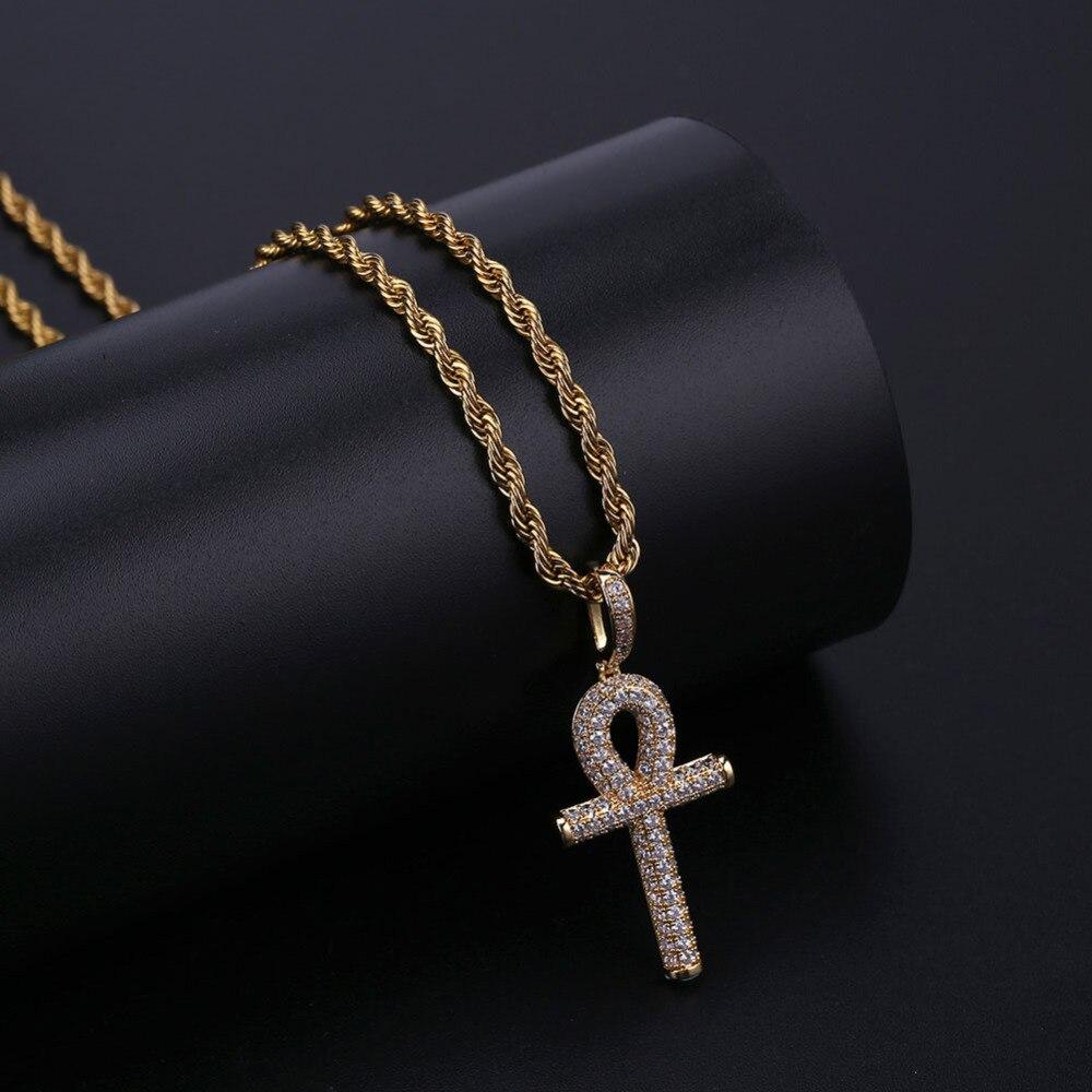 Ankh Cross Pendant 18K - ICECI