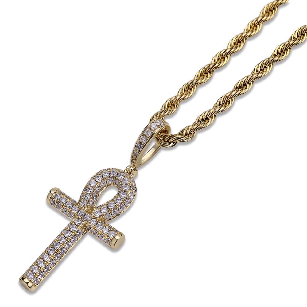 Ankh Cross Pendant 18K - ICECI
