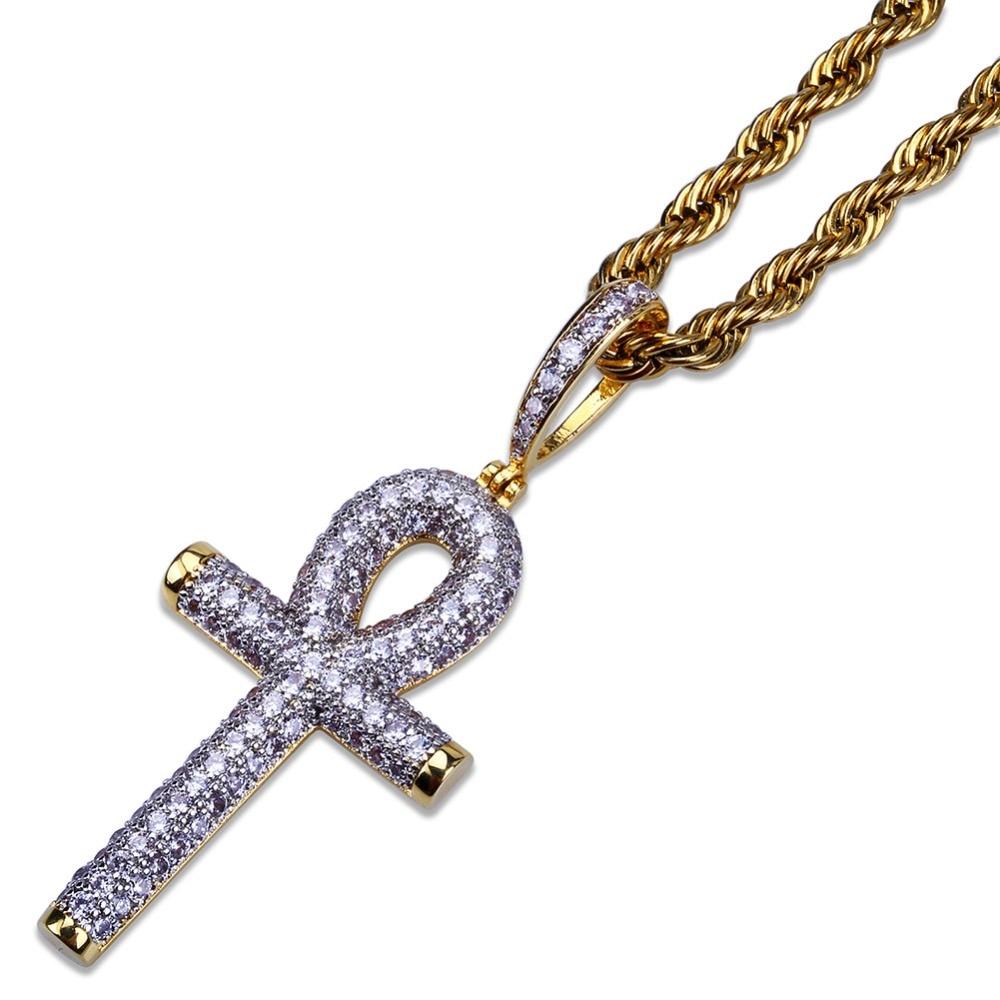 Ankh Cross Pendant 18K - ICECI