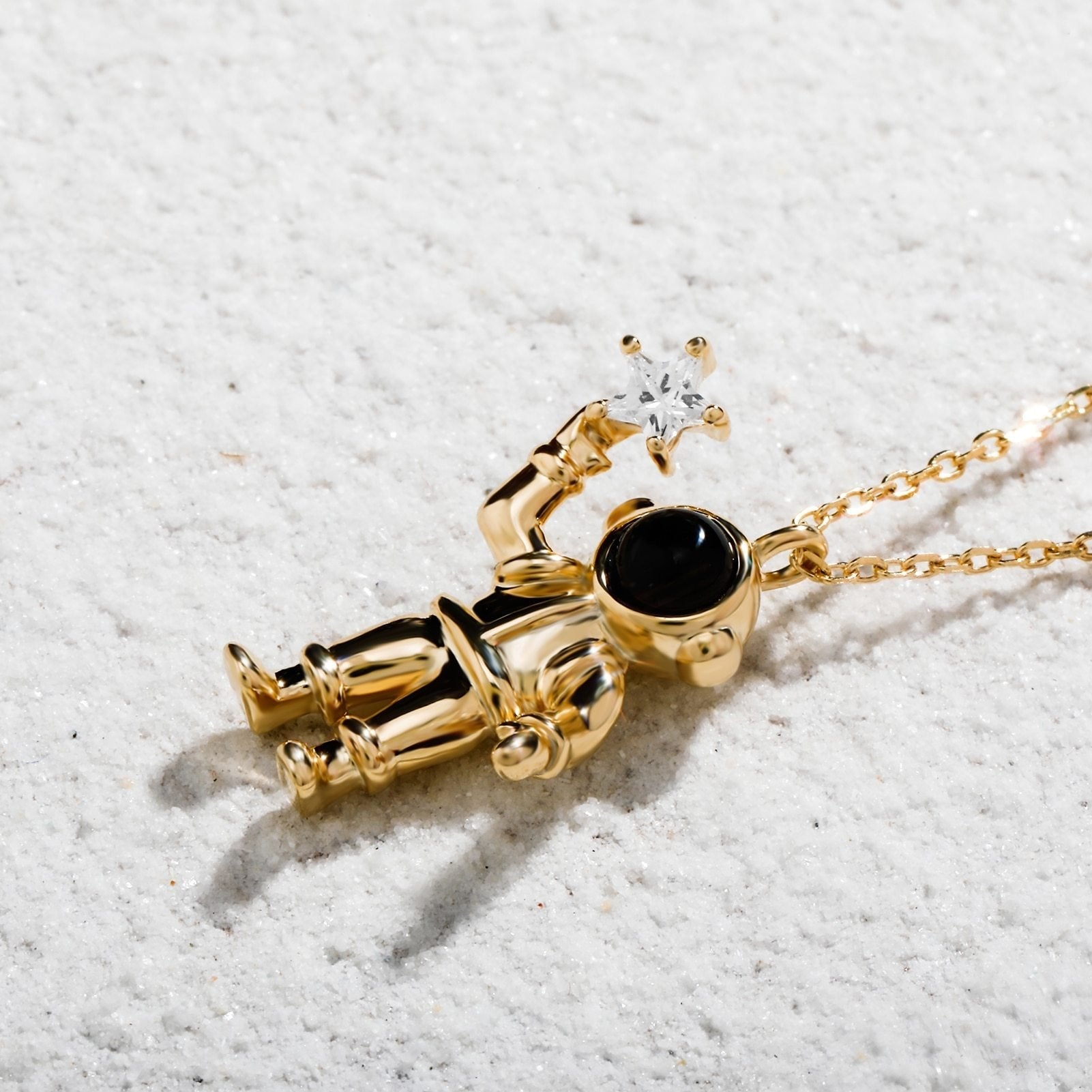 Astronaut Pendant 14K x Sterling Silver - ICECI