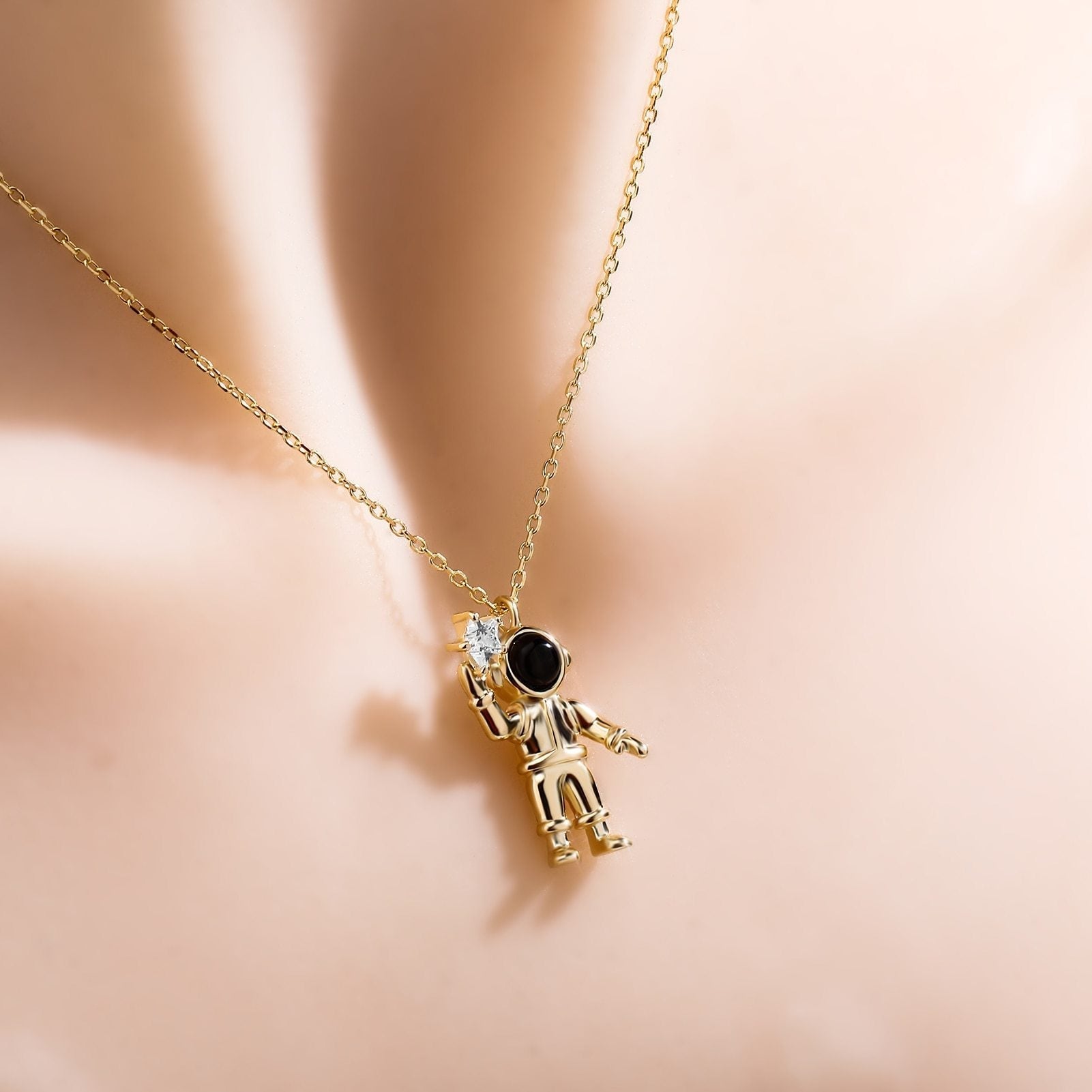 Astronaut Pendant 14K x Sterling Silver - ICECI