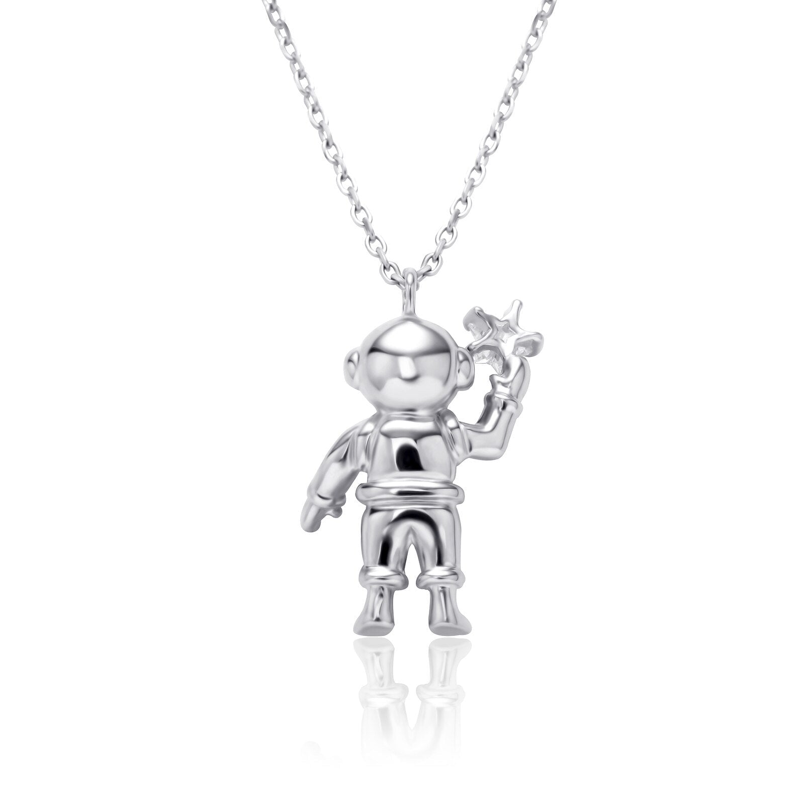 Astronaut Pendant 14K x Sterling Silver - ICECI