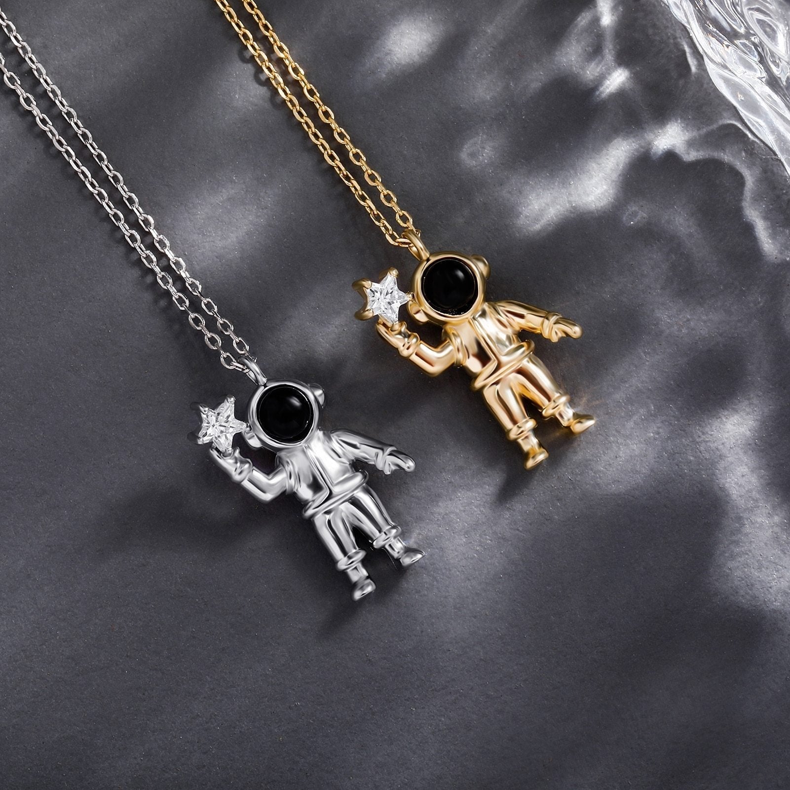 Astronaut Pendant 14K x Sterling Silver - ICECI