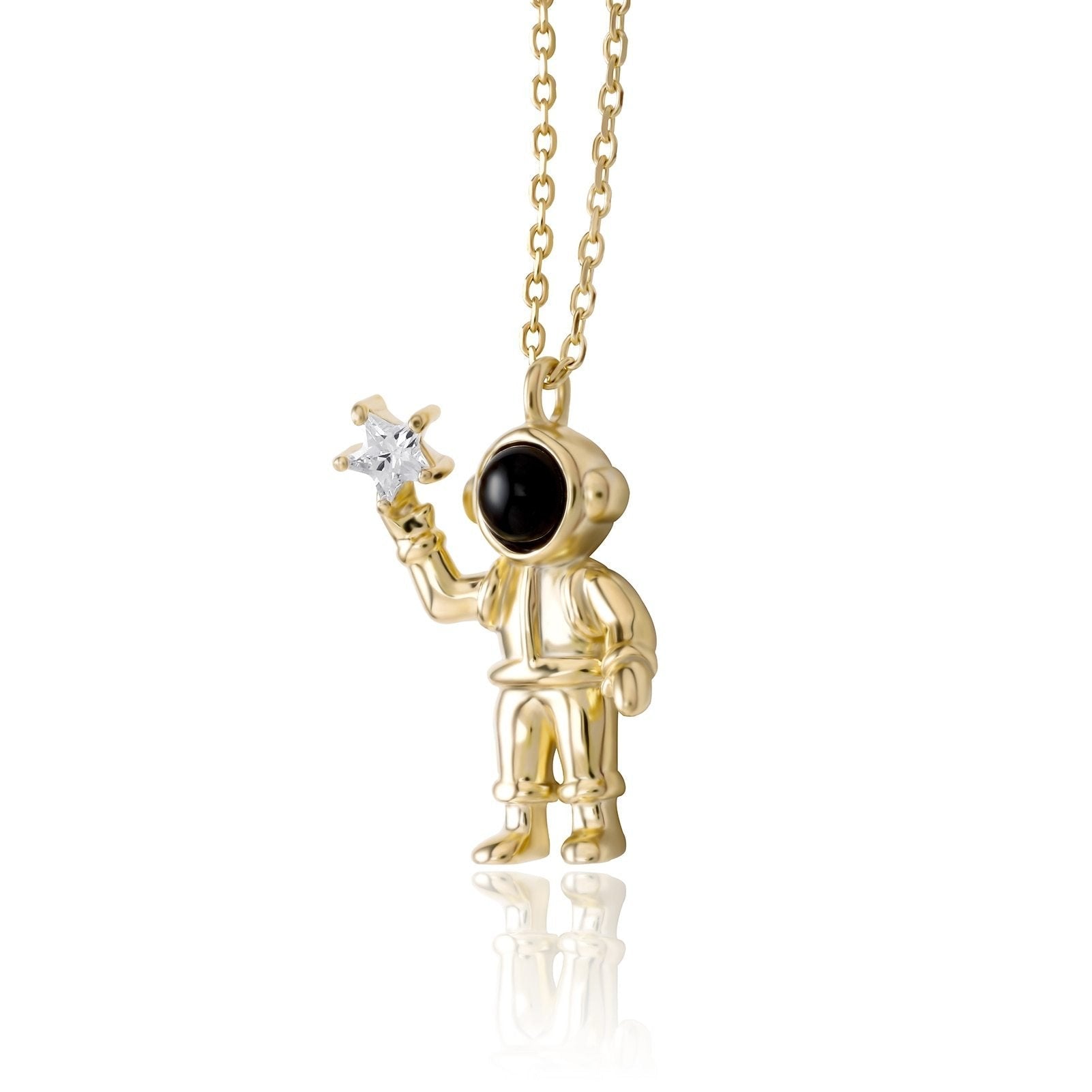 Astronaut Pendant 14K x Sterling Silver - ICECI