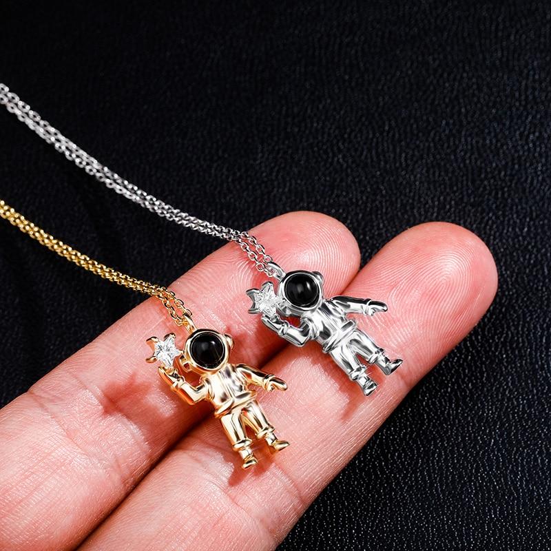 Astronaut Pendant 14K x Sterling Silver - ICECI