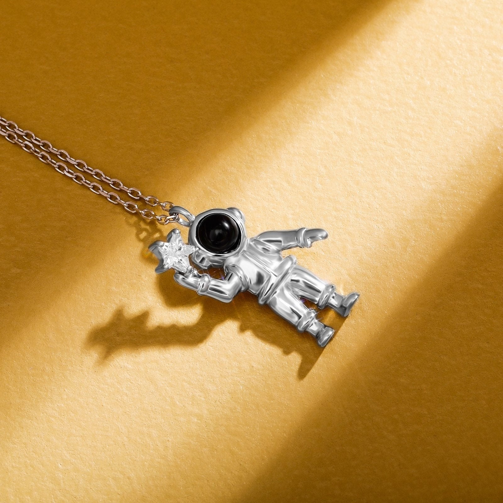 Astronaut Pendant 14K x Sterling Silver - ICECI