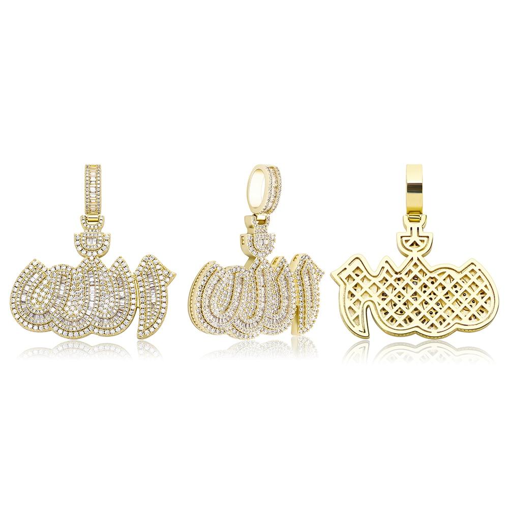 Baguette Allah Pendant 14K - ICECI