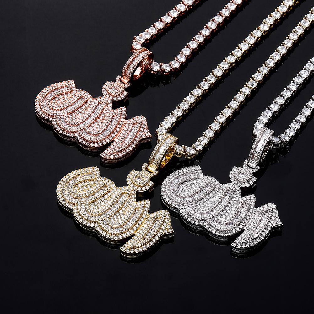 Baguette Allah Pendant 14K - ICECI