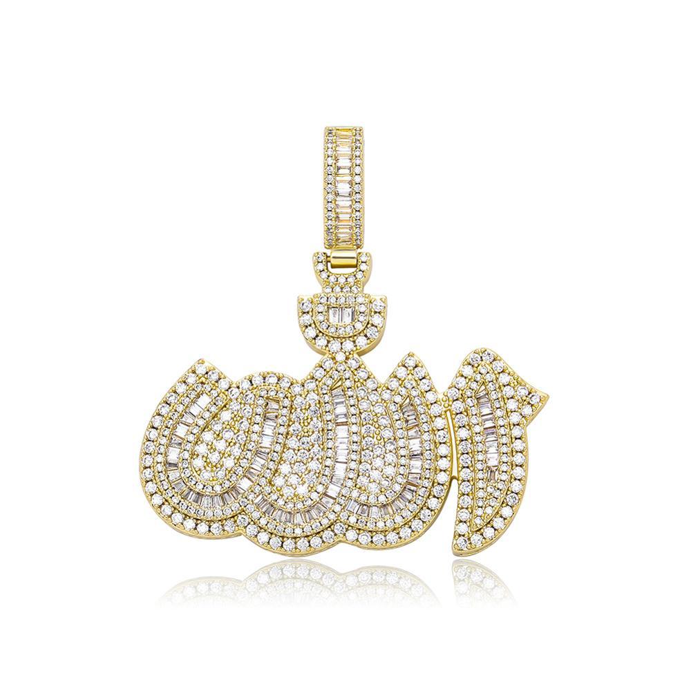 Baguette Allah Pendant 14K - ICECI