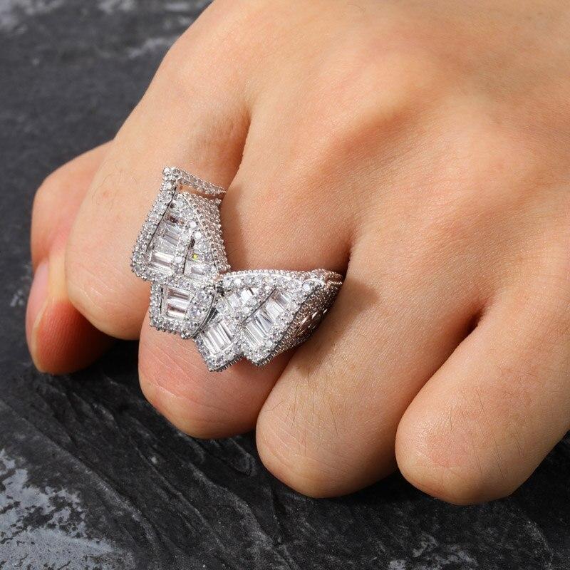 Baguette Butterfly Ring 14K - ICECI