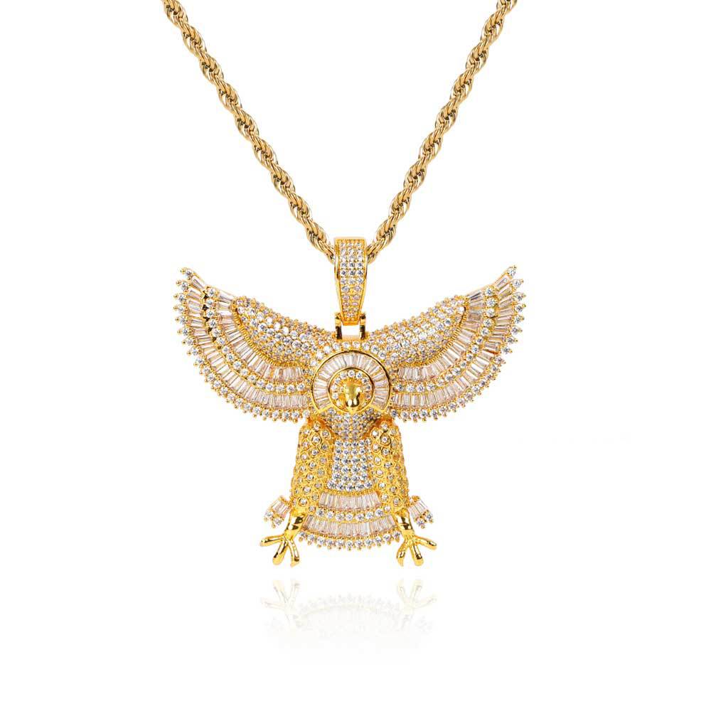 Baguette Eagle Pendant 14K - ICECI