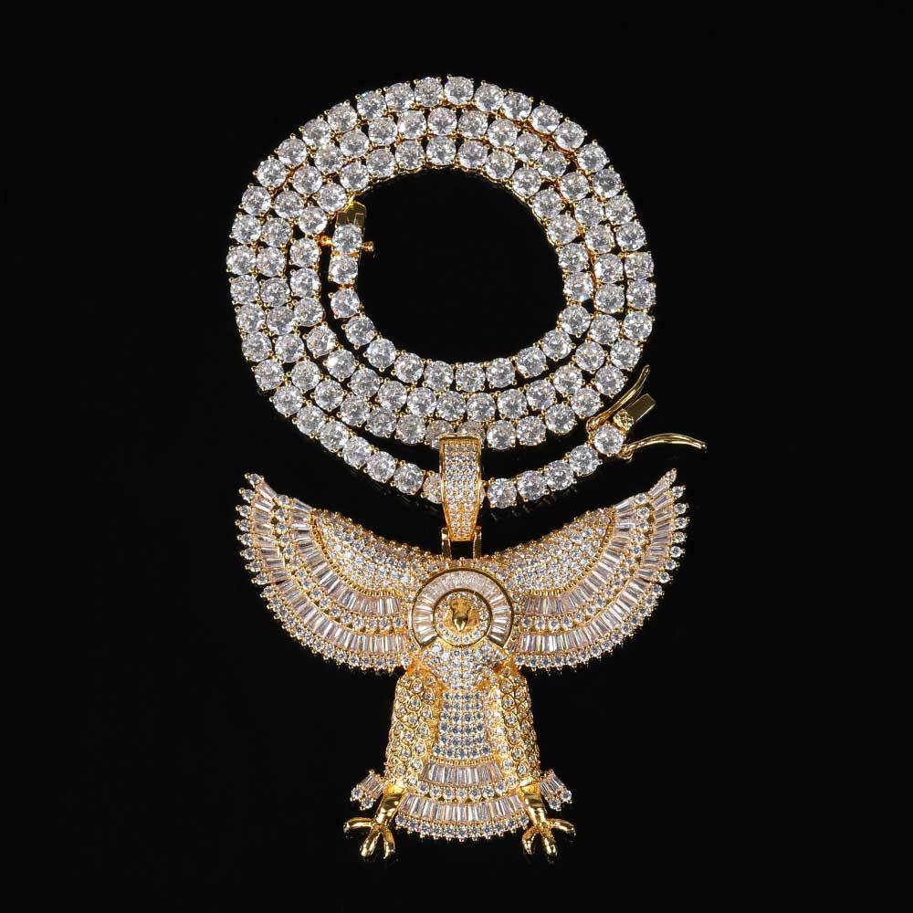 Baguette Eagle Pendant 14K - ICECI