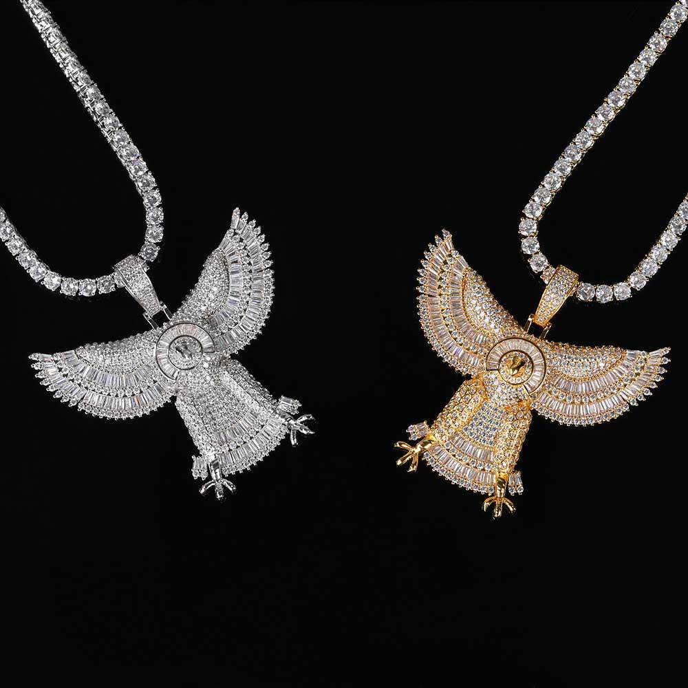 Baguette Eagle Pendant 14K - ICECI
