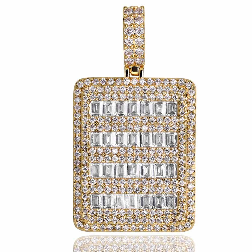 Baguette Iced Cube Pendant 14K - ICECI