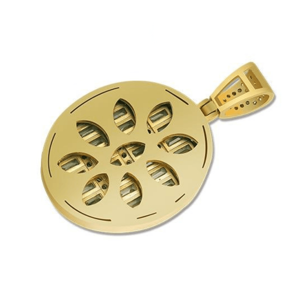 Baguette Oval Pendant 14K - ICECI
