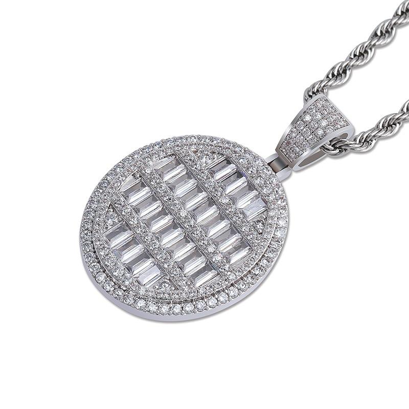 Baguette Oval Pendant 14K - ICECI