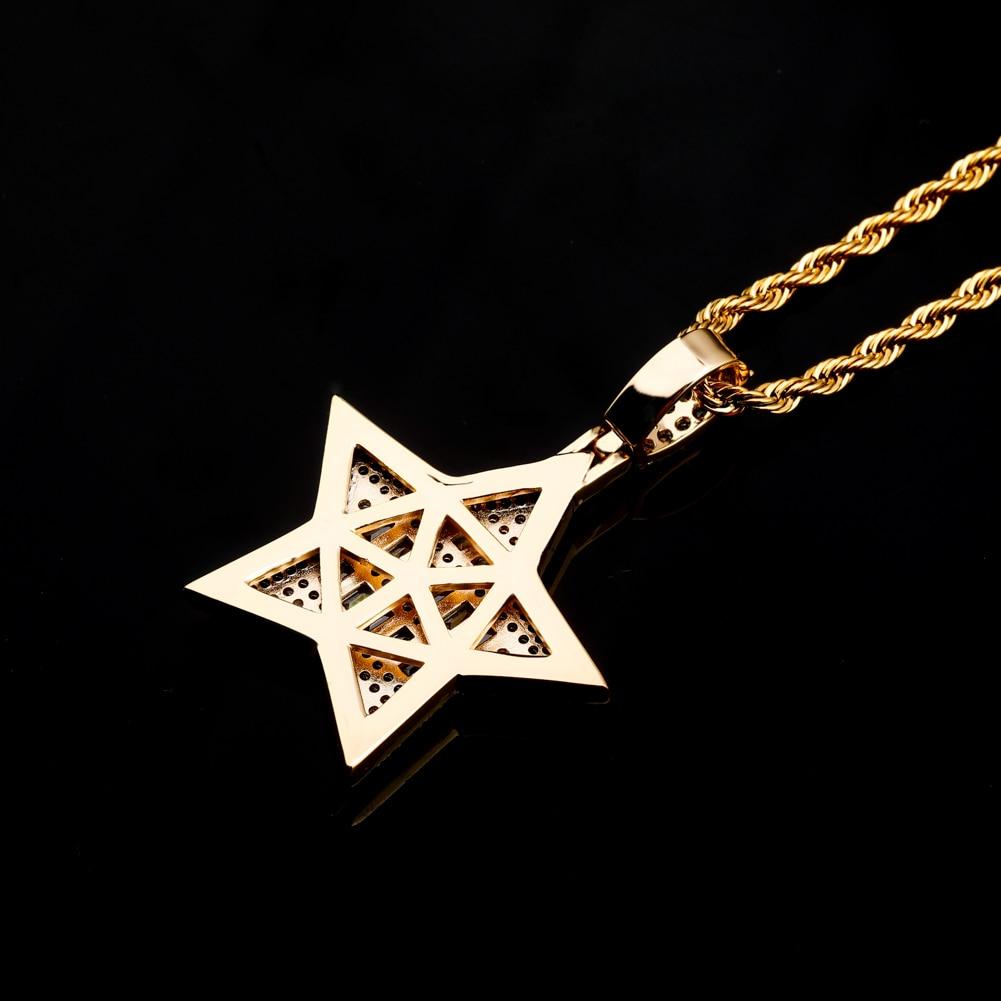 Baguette Star Pendant 14K - ICECI