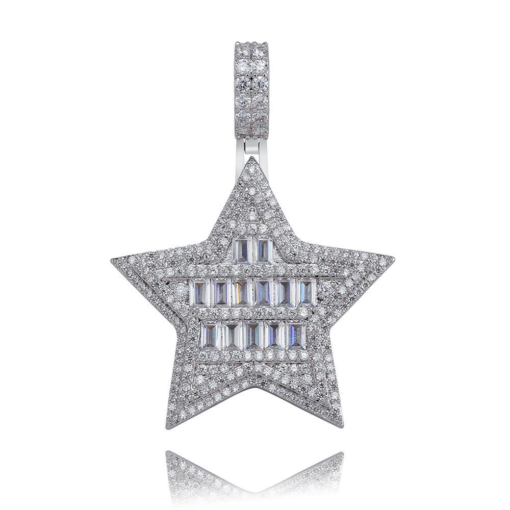 Baguette Star Pendant 14K - ICECI