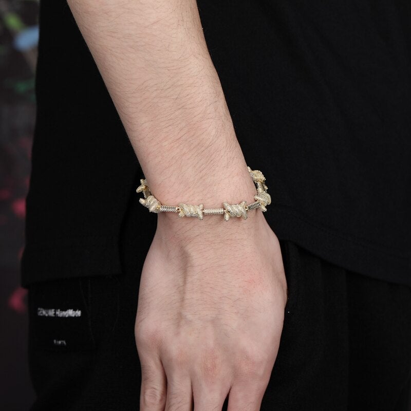 Barbed Wire Bracelet 14K - ICECI