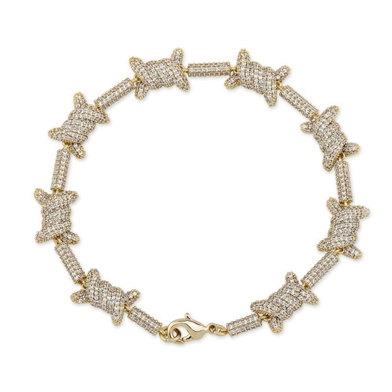 Barbed Wire Bracelet 14K - ICECI