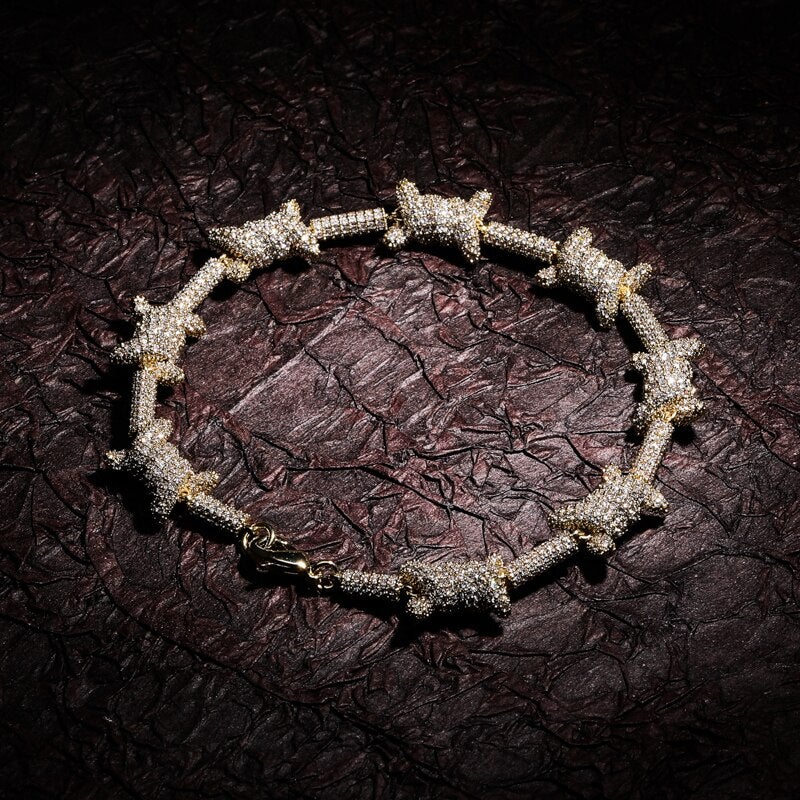 Barbed Wire Bracelet 14K - ICECI