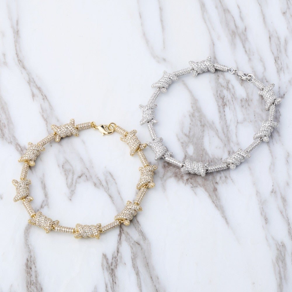 Barbed Wire Bracelet 14K - ICECI