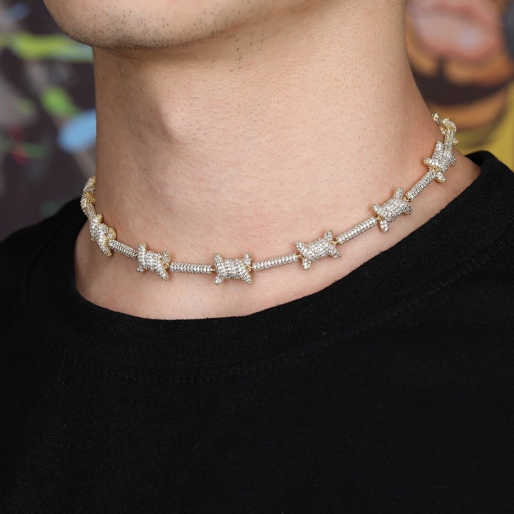 Barbed Wire Chain 14K - ICECI