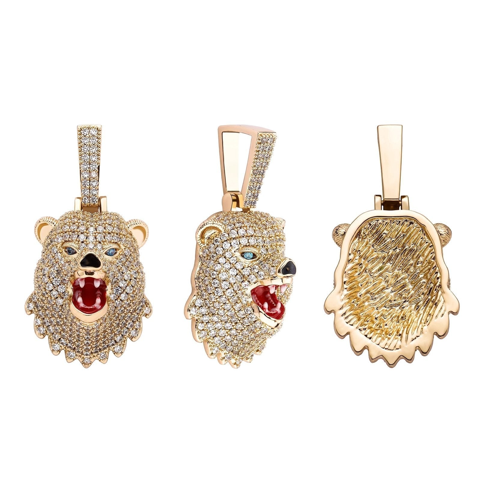 Bear Head Pendant 14K - ICECI