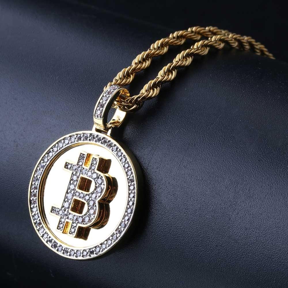Bitcoin Pendant 18K - ICECI