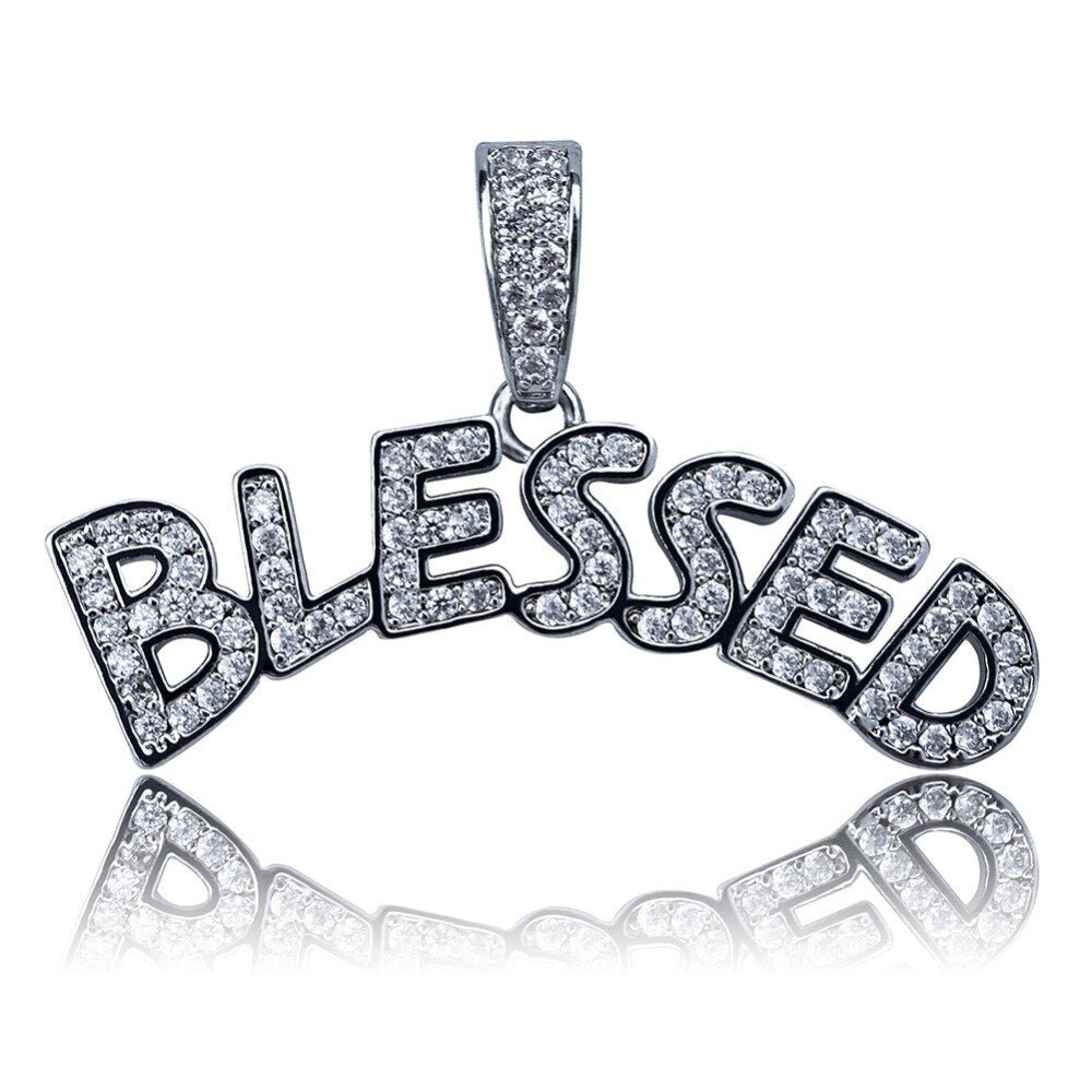 Blessed Bubble Letters Pendant 18K - ICECI