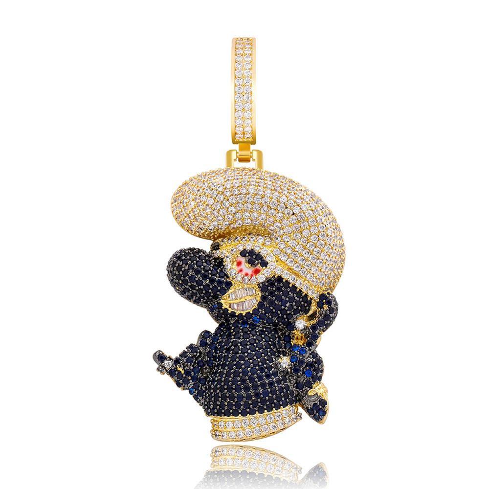 Blue Cartoon Pendant 14K - ICECI