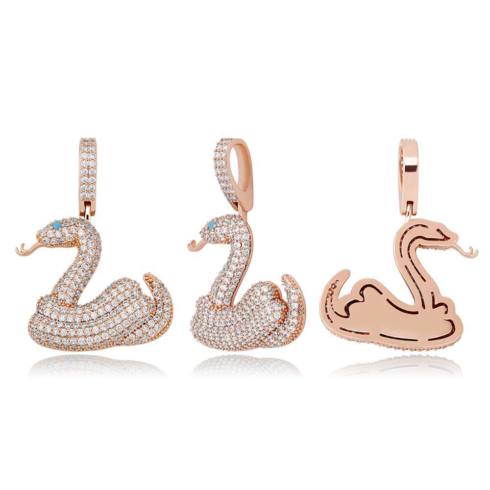 Blue Eyed Snake Pendant 14K - ICECI
